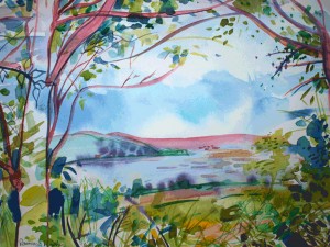 The Clyde from Bishopton by Rosemary Beaton, 2010, Watercolour
