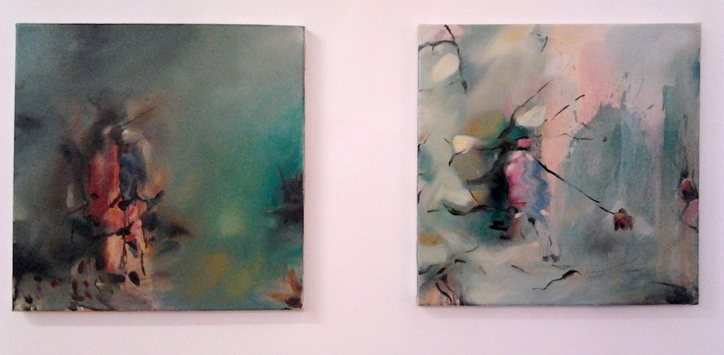 Anthony Daley “Like Loving under a Heavy Sky”, 2012, and “Like Strolling in the Elements”, 2012 (as seen at 'Intuition and Anti-intuition' show at Lamb and Lion Gallery 2012 click image)