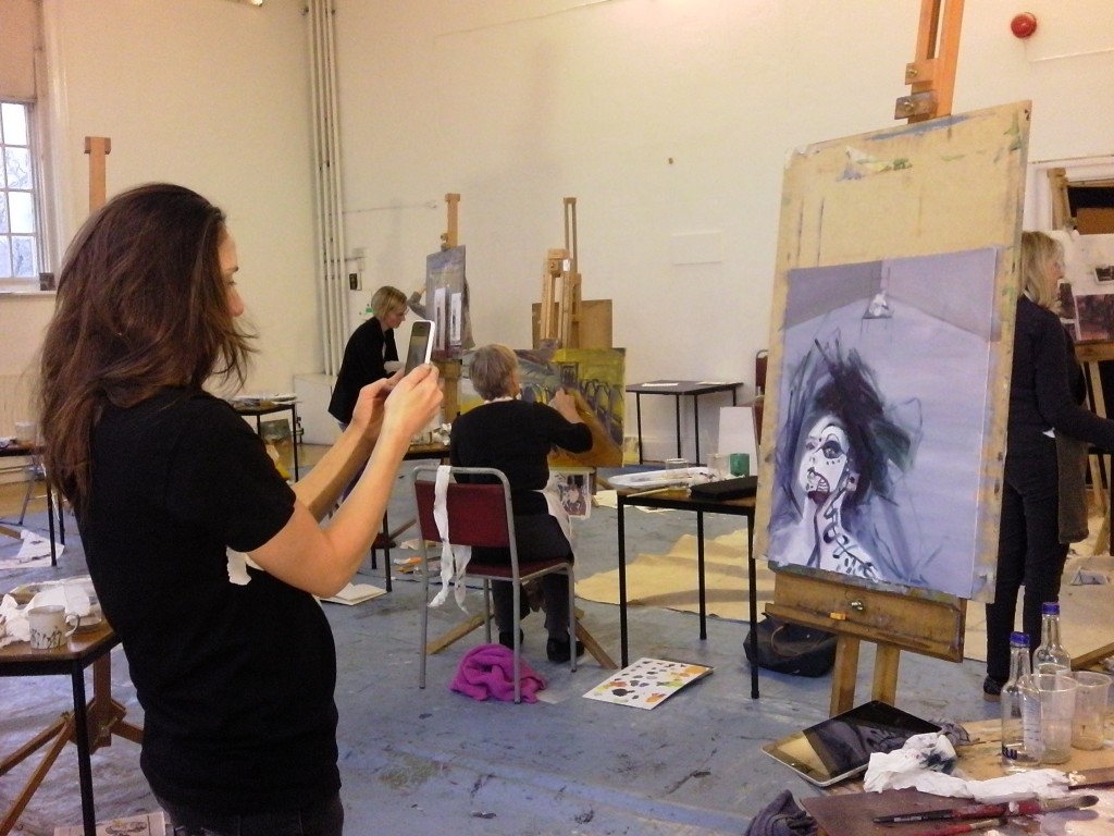 Students at work: Painting intuitively with Moyna Flannigan Jan' 2015