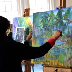 Painting in studio: Painting Glorious Nature with Rosemary Beaton 2015