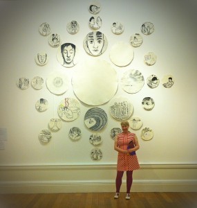 Alison Harper was the invited artist to the Royal Scottish Academy's annual exhibition 2016, here with her work 'Life of the Buddha' 2016