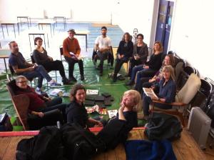 Group discussion during Bob and Roberta Smith Class at the Essential School of Painting
